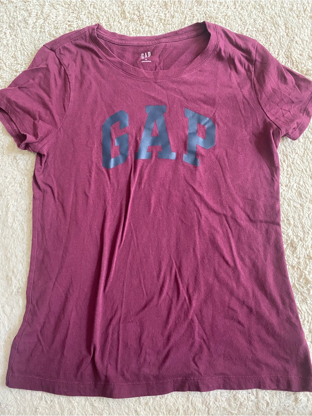 Woman’s GAP Burgundy Short Sleeve Shirt